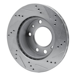 Dodge Sprinter 2500 Brake Rotor (1) - Front Left - R1 Concepts - Drilled & Slotted - Silver - `02-`06